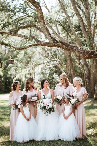 Bride with her Bridal Party