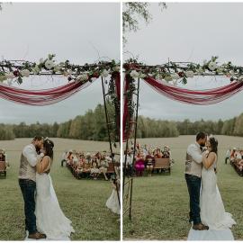 Bride & Groom Kissing 